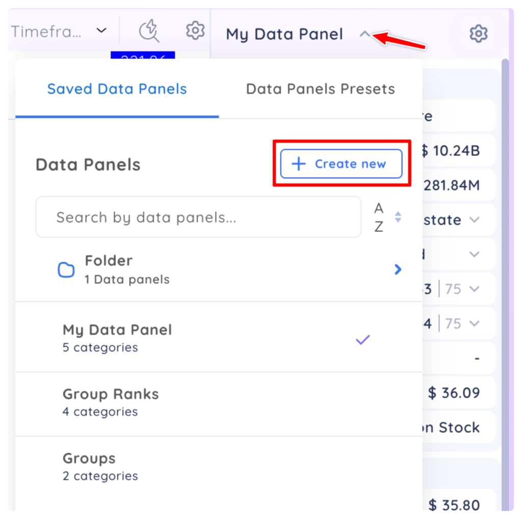 Create a Custom Data Panel
