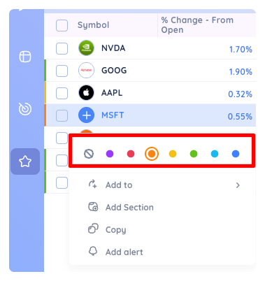 Coloured Lists
