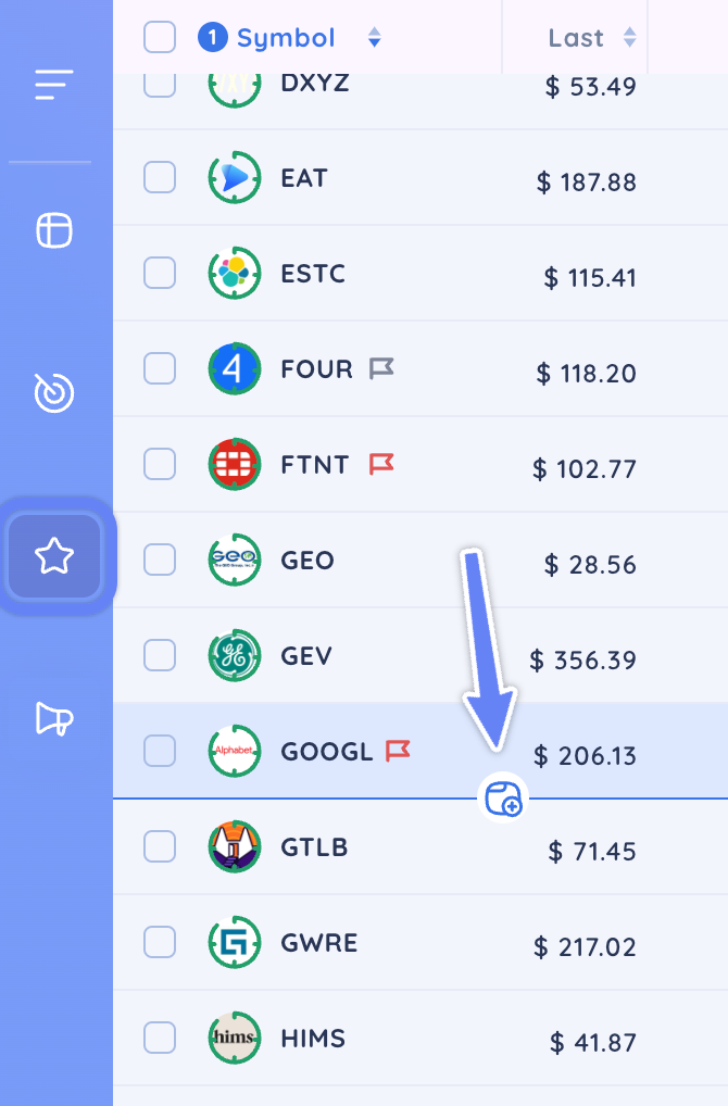 watchlist sections